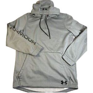 Under Armour Men's Gray ColdGear Fleece Pullover Hoodie Size Medium